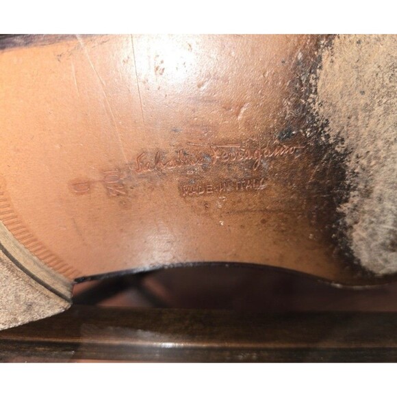 Salvatore Ferragamo Men’s Loafers Monk Strap Dress Shoes 10.5 D Black Italy EUC - Picture 8 of 16